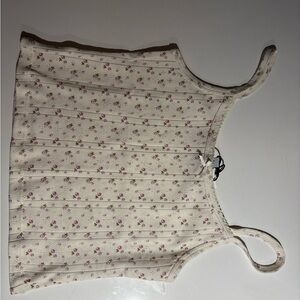 Cou Cou Floral Cream Women's Crop Top